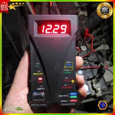 Alat Tester Baterai Aki Mobil Motor Digital Voltmeter Analyzer 12V