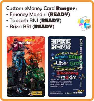 Kartu eMoney eToll Tapcash BRIZZI edisi Ojol - Custom Print Tapcash BNI