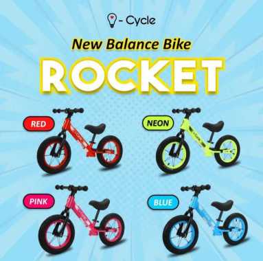 PUSH BIKE I CYCLE ROCKET BALANCE BIKE ANAK - BIRU