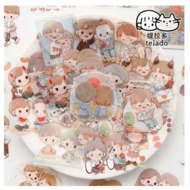 Stiker Aesthetic Super Premium Karakter Sangat Lucu Gulu Gulu Bahan PET Waterproof