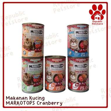 Makanan Basah Kucing Kaleng Markotop 400gr Cranberry - Cat Can Wet Food Kitten Tuna