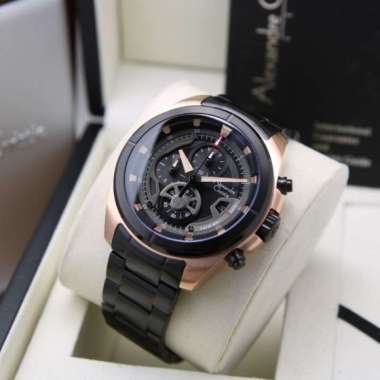 JAM TANGAN PRIA ALEXANDRE CHRISTIE ORIGINAL AC 6622 MC Black Rosegold