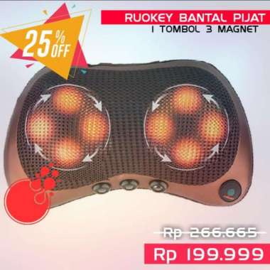 PILLOW MASSAGE Bantal Pijat Shiatsu Heat Neck Massage Pillow Model 3