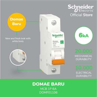 Schneider DOMAE MCB 6A 1P - DOMF01106