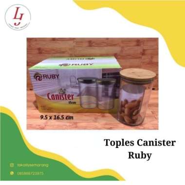 Toples Canister Ruby / Toples Kaca 12 Putih
