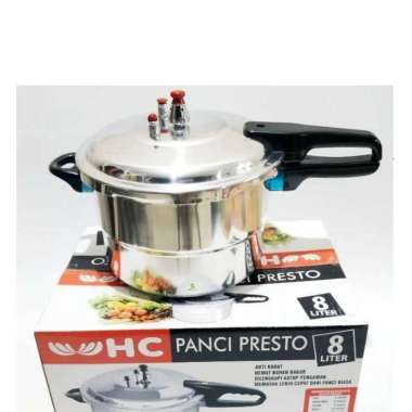 Panci Presto 8 Liter - Pressure Cooker +Steamer / Kukusan 8 Liter - HC