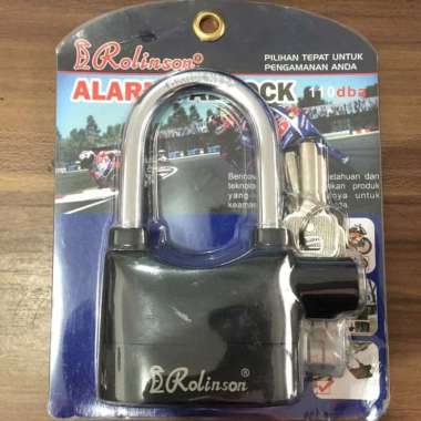Gembok Alarm Padlock Rolinson Suara Keras Antti Maling