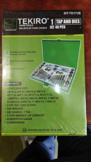 tap and die set 40 pcs tekiro