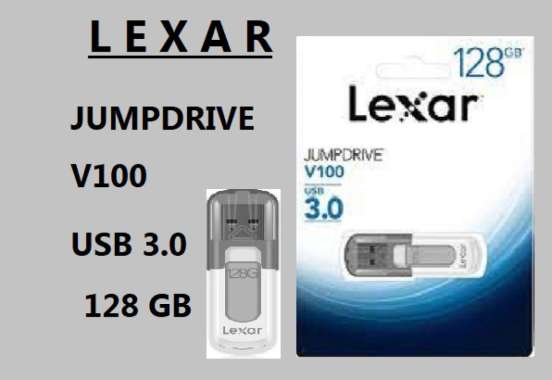 Lexar Flashdisk 128GB JumpDrive V100 USB 3.0