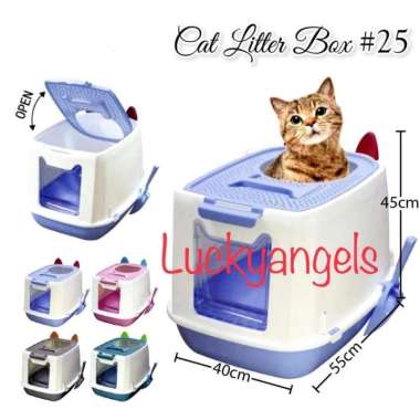 CAT LITTER BOX CLB#25 / BOX PASIR KUCING TOILET KUCING