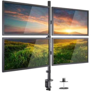 Bracket Braket Monitor Meja Monitor Jepit 4 Layar 13 - 27 Inch