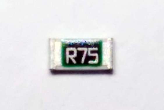 SMD Resistor 1206 - 0,75 Ohm (R75) 1%