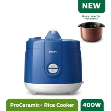 PHILIPS HD3131/31 Rice Cooker 2L Biru HD3131 Blue TERBAIK Multicolor