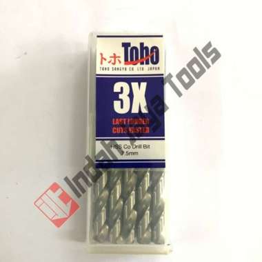 Mata Bor Besi 7.5 mm TOHO HSS Cobalt Stainless