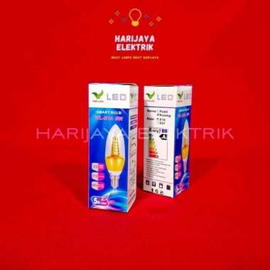 WINGLOCK LAMPU CANDLE LED 5 WATT E14 PUTIH BOHLAM LILIN GANTUNG HIAS