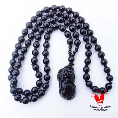 Vee Naga Pixiu Batu Giok Liontin Kalung Kesehatan Hitam