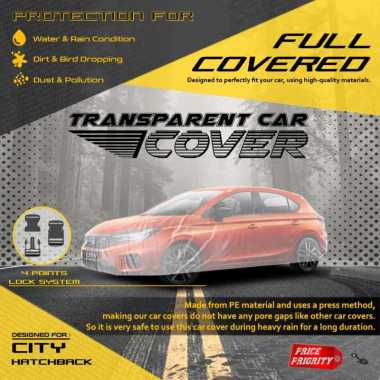 Body Cover Sarung Mobil Plastik CITY HATCHBACK Tebal Anti Air WATERPROOF