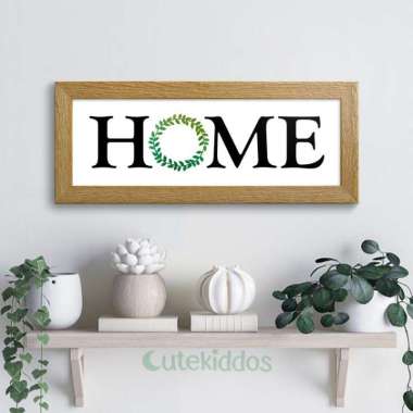 Hiasan Dinding Tulisan Home Sign Wall Decor Pajangan Rumah Minimalis Motif Kayu