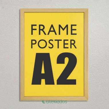 Poster Frame A2 Motif Kayu