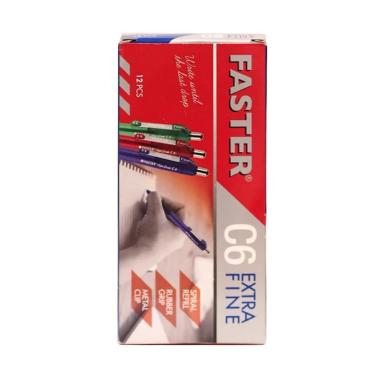 Faster C6 Ballpoint [0.7 mm/Isi 12 Pcs] biru