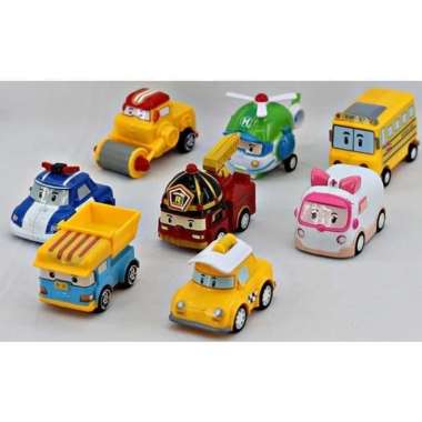 Mainan Anak - Figure Robot Car Poli 8 Pcs
