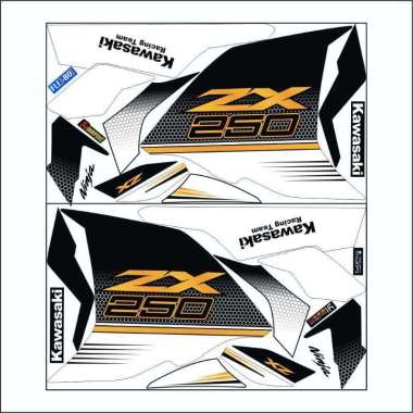 STRIPING DECAL DEKAL PLISIR KAWASAKI ninja 250 fi semifull Putih