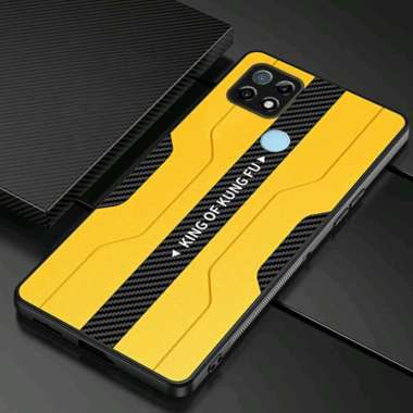 CASING SAMSUNG A12 COVER CASE CARBON FIBER PROTECTION PHONSEL CAMERA Kuning