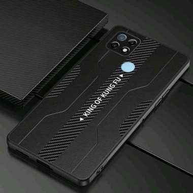 CASING SAMSUNG A12 COVER CASE CARBON FIBER PROTECTION PHONSEL CAMERA Hitam