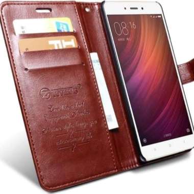 FLIP COVER WALLET XIAOMI REDMI NOTE 4 / NOTE 4X LEATHER COVER KULIT