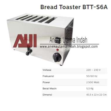 FOMAC BTT-S6A - PEMANGGANG ROTI BREAD TOASTER 6 SLOT