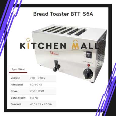 FOMAC BTT-S6A - PEMANGGANG ROTI BREAD TOASTER 6 SLOT
