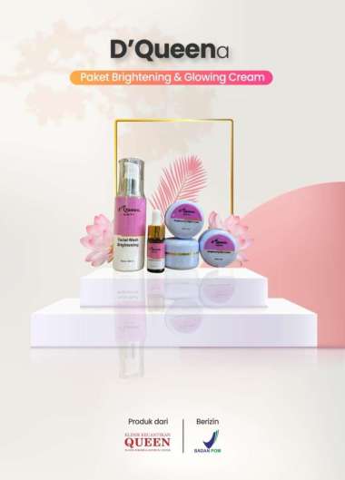 D'QUEENa BRIGHTENING & GLOWING CREAM PAKET