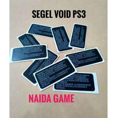 SEGEL VOID MESIN PS3 SLIM SUPER SLIM / STICKER VOID PS3 Hitam