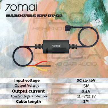 70mai Hardwire Kit UP02 Cable Kabel DashCam Hours Parking Monitoring