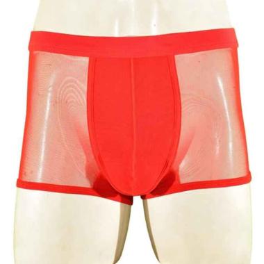 CelanaDalamPria ID Transparan Underwear Sexy Celana Boxer Pria [P2761-1 pcs] L Merah