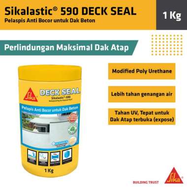 Deck Seal Sikalastic 590 Waterproofing Anti Bocor Dak Beton Atap 1Kg Grey