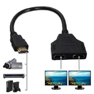 HDMI SPLITTER 2 IN 1 CABANG 2 HDMI FEMALE MURMER oke
