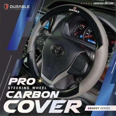 Suzuki SX4 Esteem Aerio Ertiga Vitara Cover Stir Steer Sarung Setir Mobil Carbon Groovy Abu Hitam
