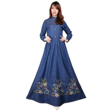 Jual DRESS JEANS WANITA - MIDI DRES 