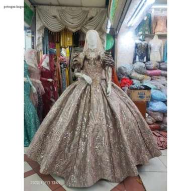 Baju pakaian gaun pengantin busana pernikahan wanita gown dress wedding dress muslim perempuan hijab