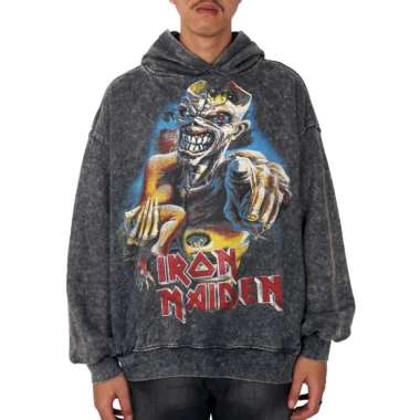 HOODIE IRON MAIDEN THE TROPER OVERSIZED WASHED L