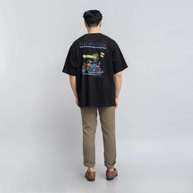 Houseofcuff Kaos Oversized T-shirt Pria Unisex Tebal Hitam California XXL
