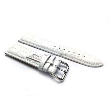 Strap Straps Tali Jam Tangan Kulit Leather Motif Croco Crocs Original Putih