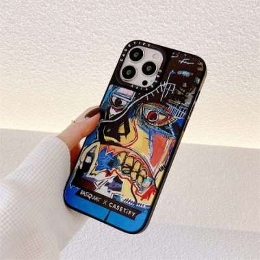 IPHONE 14 PRO MAX 14 PLUS HYBRID CASE BASQUIAT X CASETIFY IPHONE 14 BLUE GRAFITTI