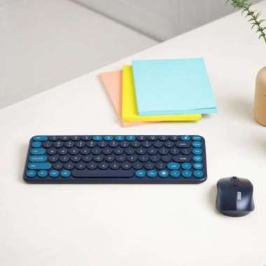 Ataru Wireless Keyboard K921 & Mouse M31 - Biru