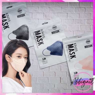 Masker KN95 Mouson Pro 5D Face Mask Isi 10pcs Mouson 5D Disposable 1030 EZIO TANGERINE