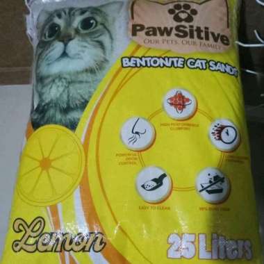 pasir kucing pawsitive 5l gumpal lemon