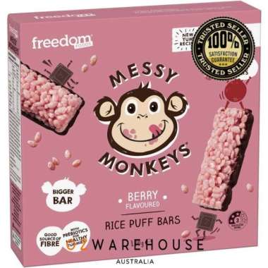 Messy Monkeys Berry Rice Puff Bar 6 Pack