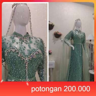 Baju pakaian gaun pengantin busana pernikahan wanita gown dress wedding dress slim span muslim perem
