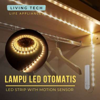 Lampu LED Strip Otomatis Warm Light Lampu LED Otomatis Sensor Gerak - 1 Meter TERBAIK Multicolor
